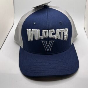 Villanova Wildcats Blue Gray‎ Adjustable Baseball Cap Embroidered V Logo NWT
